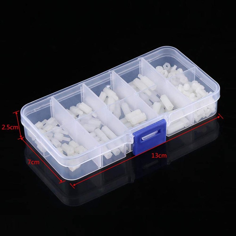 M2.5 Male-Female Hex Nylon Spacer Standoff Screw Nuts Motherboard Assortment