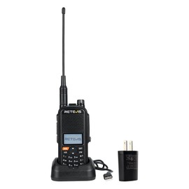 Retevis A1 Ham Radio, Dual Band 2 Way Radio, GPS, IP67 Waterproof Walkie Talkies, 2200mAh, NOAA, AM/FM, 2M/70CM, USB-C, Rechargeable Two Way Radios Long Range, for Radio Amateur(1 Pack)