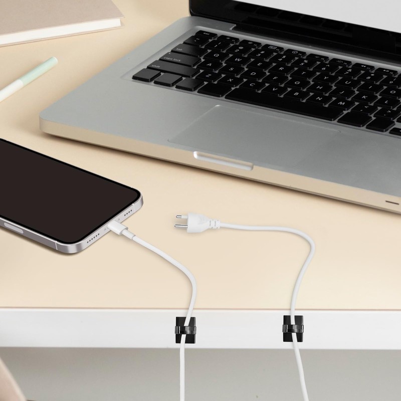 GWHOLE 100Pcs 3m Adhesive Cable Clips Cord Organizer Wire Management