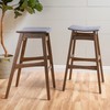 Christopher Knight Home Emmaline Fabric / Walnut Finish Bar Stools,