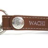 Wachifudo Dayan Cat Dayan Genuine Leather Metal Belt Key, Brown,