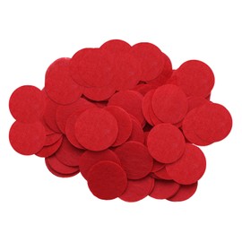 uxcell 200Pcs Round Felt Circles Soft Thick for Crafts 1 3/16 Inch Felt Pads for DIY Sewing Handcraft Red
