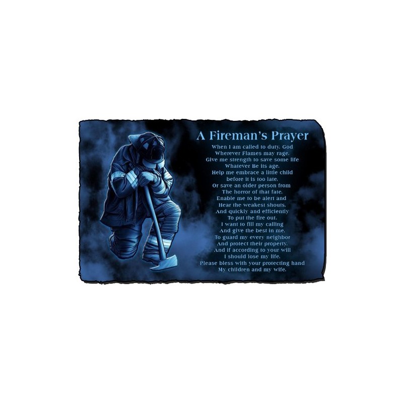 Redeye Laserworks Firemans Prayer - Stone Memorial from