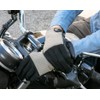 POWERAGE PG-23151-N.BK-L Motorcycle Gloves Rib Mesh Gloves Natural Black Size: