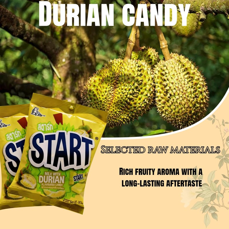 Durian Gummies (280g/9.88oz) Thai Durian Gummies | Southeast Asian Flavor