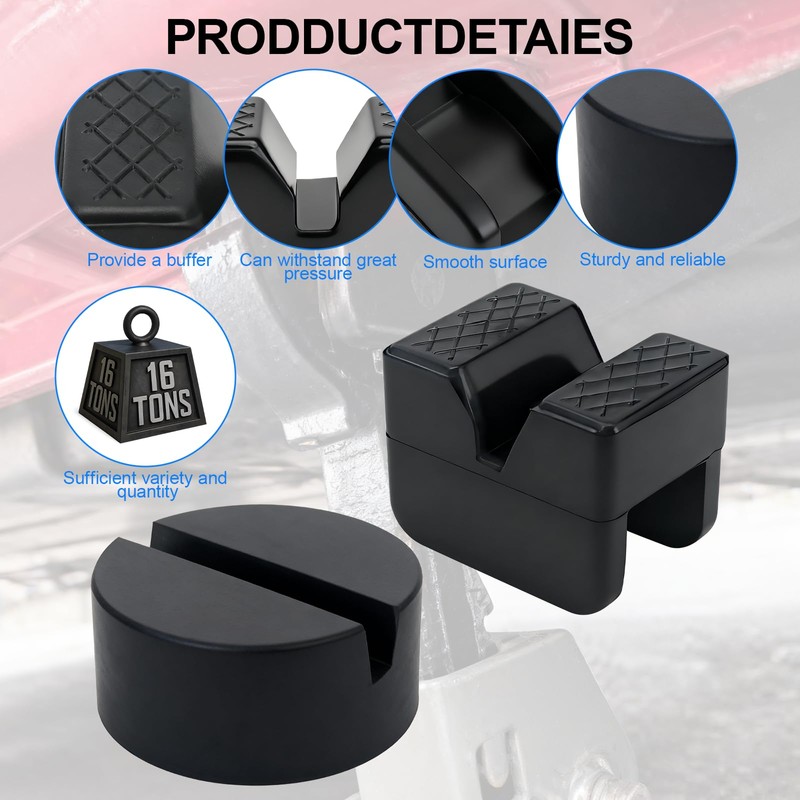 2 Types Jack Stand Pads Adapter for 4 Ton Universal