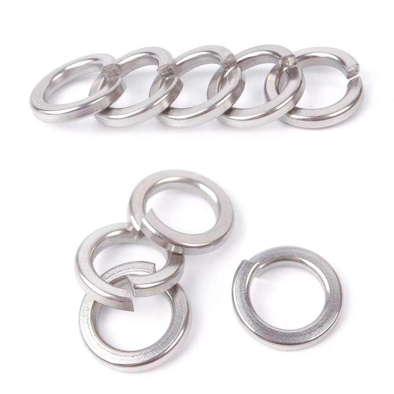 490Pcs 7-Size Stainless Steel Spring Lock Washers Assortment Kit Split