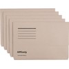 Officely Foolscap Document Wallets 285gsm - Buff (Pack of 5)