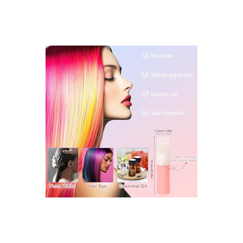 DUAIU Aplicador de Aceite para el Cabello con Botella de
