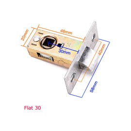 HATOOLHA® Tubular door bolt for use with sprung door handles (flat 30mm)