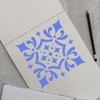 4Pcs Tile Stencils for Painting Floor DIY Crafts Reusable Plastic