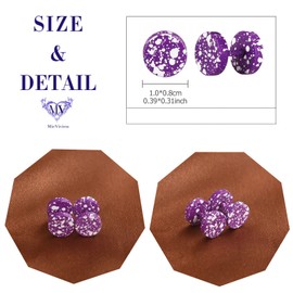 MicVivien Colorous Stainless Steel Stud Earrings Men Women Fake Gauge Screw Studs Earrings Barbell Ear Plugs Faux Gauges Ear Tunnel Earrings 8MM