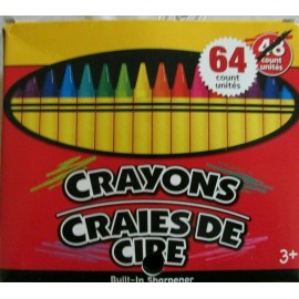 Crayola 64 Color Crayons Book Box with Built-In Sharpener 64 Count assorted colors New