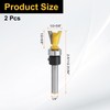 sourcing map 2pcs Dovetail Router Bits 1/4" Shank 1/2+5/8" Dia