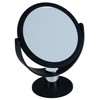 Dual Sided 10X Magnification Rubberized Vanity Mirror in Black