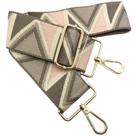 922 Adjustable Shoulder Strap Bag Strap Wide 5 cm Beige Pink Grey Khaki Bag Straps Wide for Changing with Carabiner Gold, 80-130 cm Shoulder Strap Bag for Women Shoulder Strap Handbag