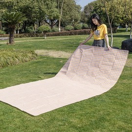 G&G OA Large Picnic Mat 200x200cm Outdoor Mat OA Checkered Mat Yellow