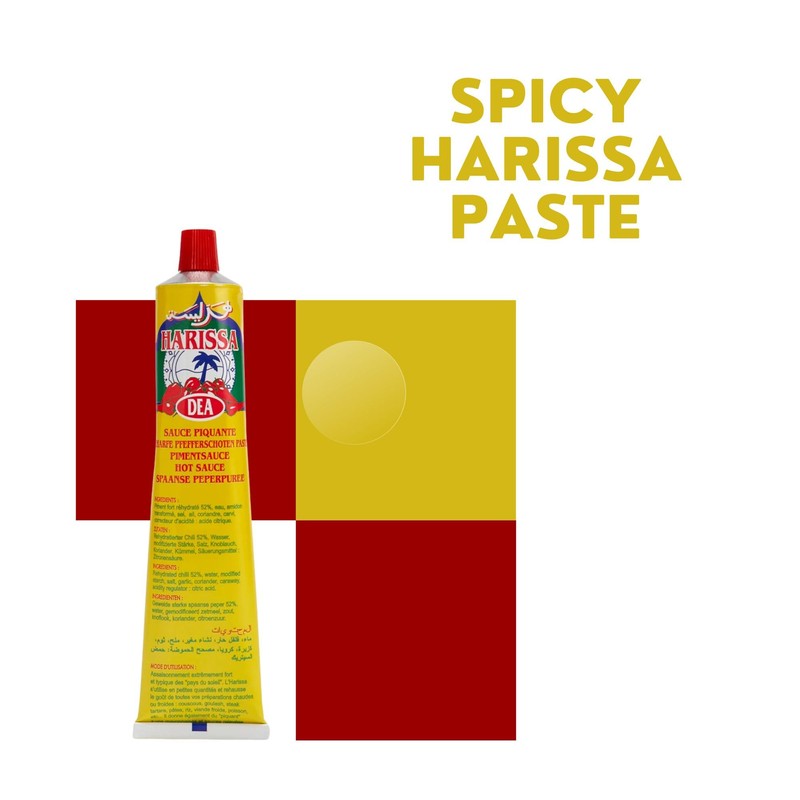 Harissa Condiment in Tube - Spicy 120 Gr (15 PACK)