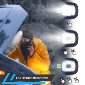 Balaclava with Rechargeable LED Light - Water Resistant Unisex Thermal Full Face Ski Mask - Hands-Free - Protection from Cold, Rain, Snow