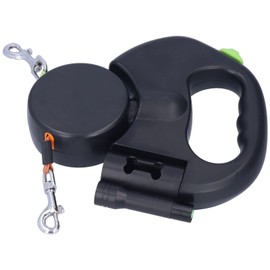 HEEPDD Retractable Dog Lead, Expandable, 1 Tow Rope, 2 Automatic Double Dog Leash with Reflective Strap, Telescopic Pet Lead for Puppy Running