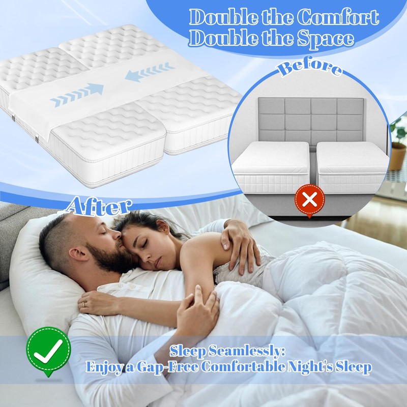 NOSONUS Bed Bridge Twin to King,Twin to King Bed Converter