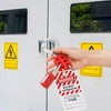 WUWEOT 8 Pack Lockout Tagout Hasp, Tamper-Proof Padlock Hasp, Stainless
