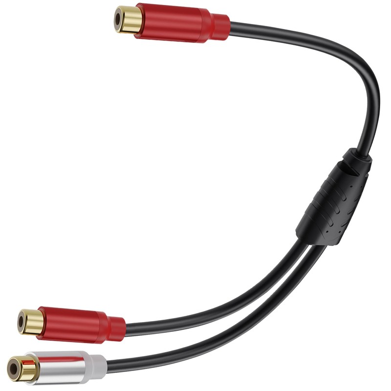 Tunghey 2Pack RCA Splitter Cable, 1 Female to 2 Female