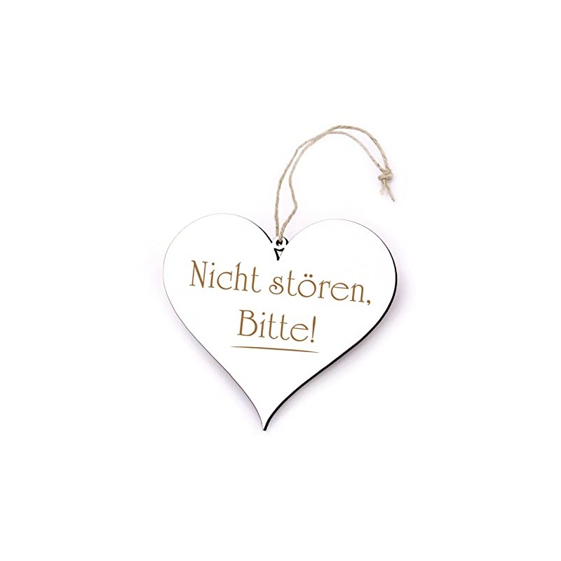 Engraved Door Sign with Heart Design 13 x 12 cm
