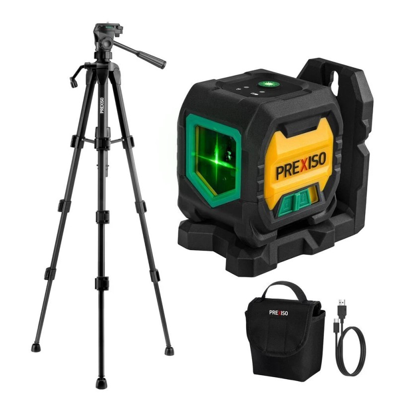 PREXISO Laser Level with 47 Inch Tripod IP54 65Ft Cross