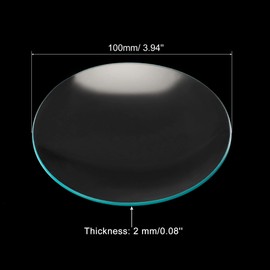 PATIKIL 100 mm Diameter Watch Glass, 6 Packs Beaker Cover Smooth Edges Chamfered Arc for Laboratory, Transparent