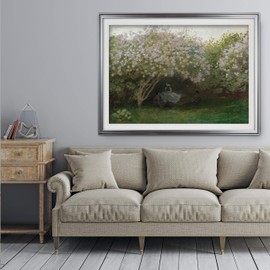 Renditions Gallery Lilacs Grey Weather by Claude Monet Framed Wall Art Giclee Canvas Prints Scenic Landscape Painting Home Decor