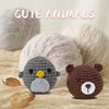 MENIBBLER 8Pcs Crochet Kits for Beginners, Animals Beginners Crochet Kit,