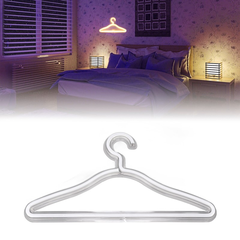 Coat Hanger LED Neon Sign Decorative Wall Hanging Sign for