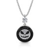 Jeulia Pumpkin King Sterling Silver Necklace Skull Design Jack Skeleton
