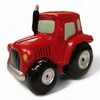 Tractor Piggy Bank Ceramic in Red