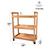 DJAR Rolling Art Supplies Cart, Solid Beech Wood Art Supply