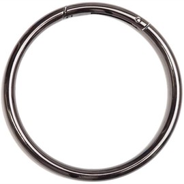 GOOHO Round Carabiner, Circle Carabiner, Round Ring, Outer Diameter 3.4 inches (86 mm), Extra Large Size, Set of 2 (Gunmetal)