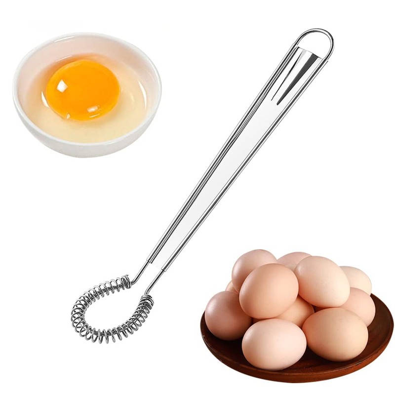 2 Pcs Stainless Steel Whisk Kitchen Manual Egg Beater Mini