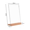 Folgtek 2-pack Clear Acrylic Sign Holder, Multipurpose L-Shape Table Stands