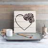 Heart with Roses Stencil Template for Walls and Crafts -