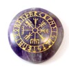 Pocket Stone Amethyst Helmet of Fear Viking Compass Aegishjalm Futhark