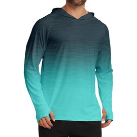 APTRO Men's Hoodie UPF 50+ Long Sleeve Shirts Sun Protection Rash Guard Shirts Outdoor UV SPF Hiking Fishing Shirts for Men MFSF006 S