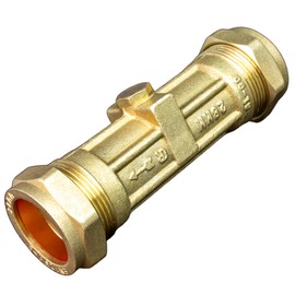 28mm DZR Double Check Valve WRAS Approved Compression Fitting Non Return Valve One Way Issolation Valves High-Flow Rate, Prevents Backflow Corrosion-Resistant.