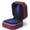 AVESON Luxury Ring Box, Square Velvet Wedding Ring Case Jewelry