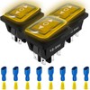 MKBKLLJY 3PCS Momentary Polarity Reverse Switch Waterproof DC 20A 12V