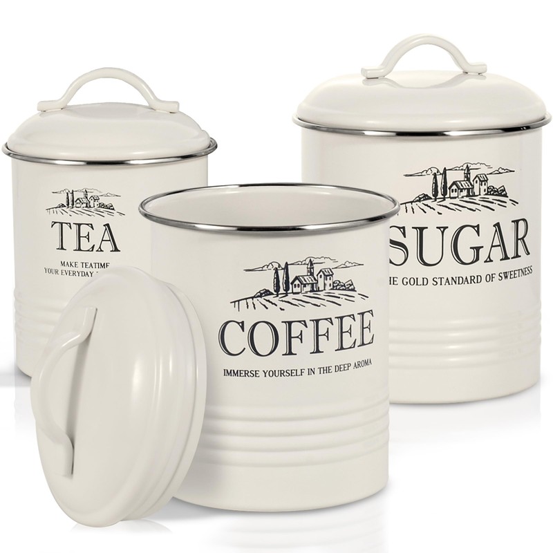 noonberry Kitchen Canisters for Countertop - Set of 3 -