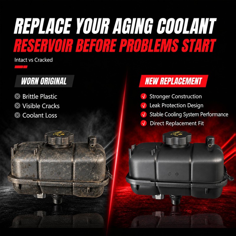 CNPUERV Coolant Reservoir Tank with Cap for Jeep Wrangler JL