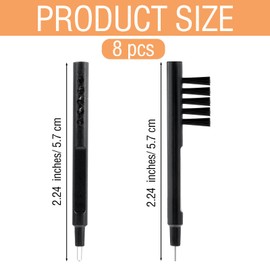 8pcs Small Combs to Clean Hearing Aids,Hearing Aid Cleaning Brush, Hearings Amplifier Cleanings Brush with Wax Loop and Magnet for Aids Users for Relatives and Friends