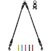 DDSCOLOUR Double Dog Leash Coupler, No Tangle 360° Swivel Reflective