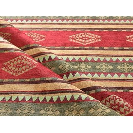 Kilim Pattern Upholstery Fabric Kilim Bohemian Boho Tapestry Tribal Southwestern Turkish Moroccan Mexican Ethnic Fabric by The Yard Meter (4 Yards (55" x 144"))